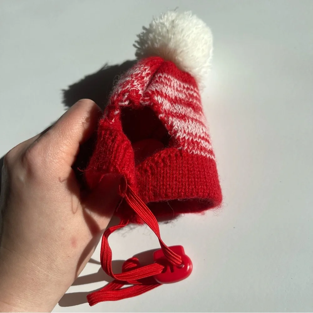 Cat Wool Hat with Pom Pom